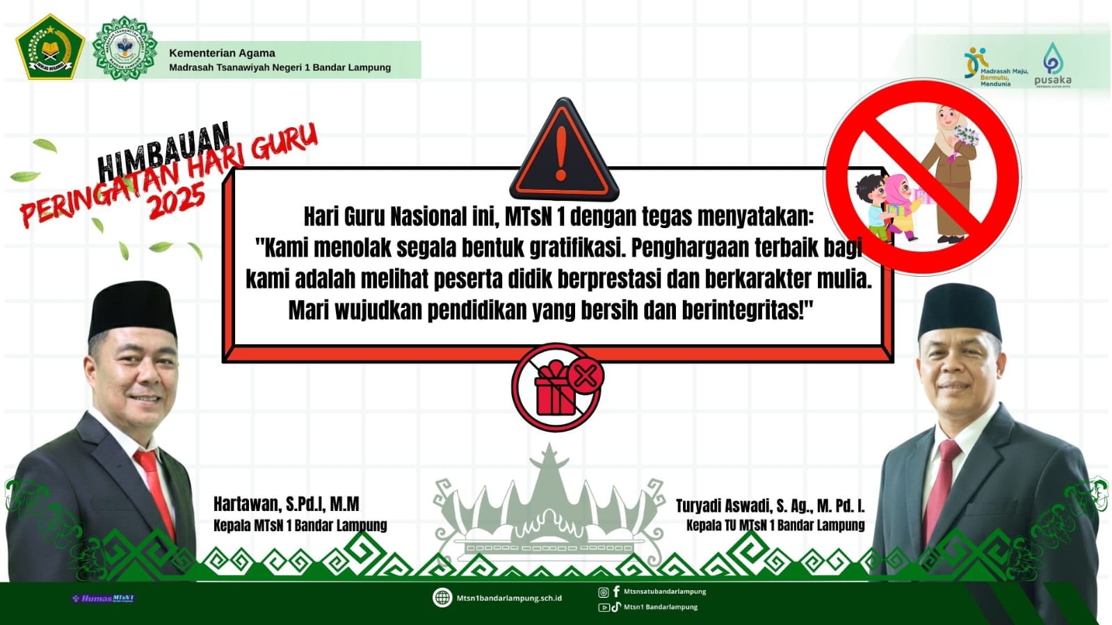 Anti Gratifikasi Hari Guru