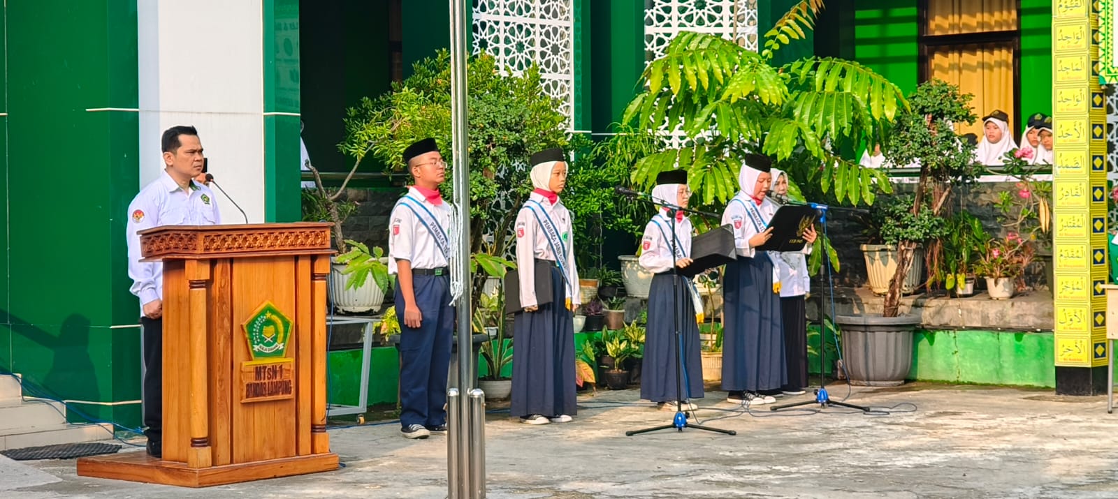 MTsN 1 Bandar Lampung Gelar Upacara Perdana Tahun Ajaran 2026/2027